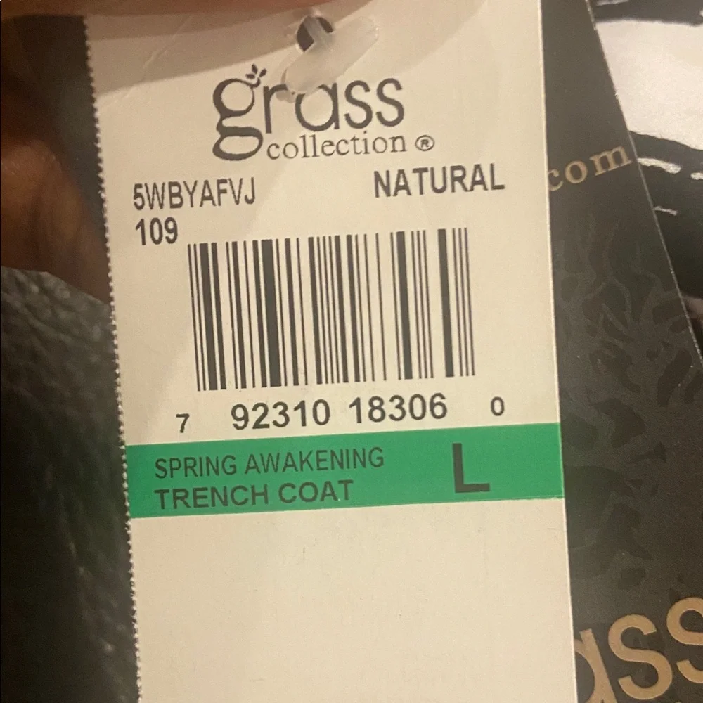 Grass Collection black and white trench coat nwt size large - Picture 7 of 7